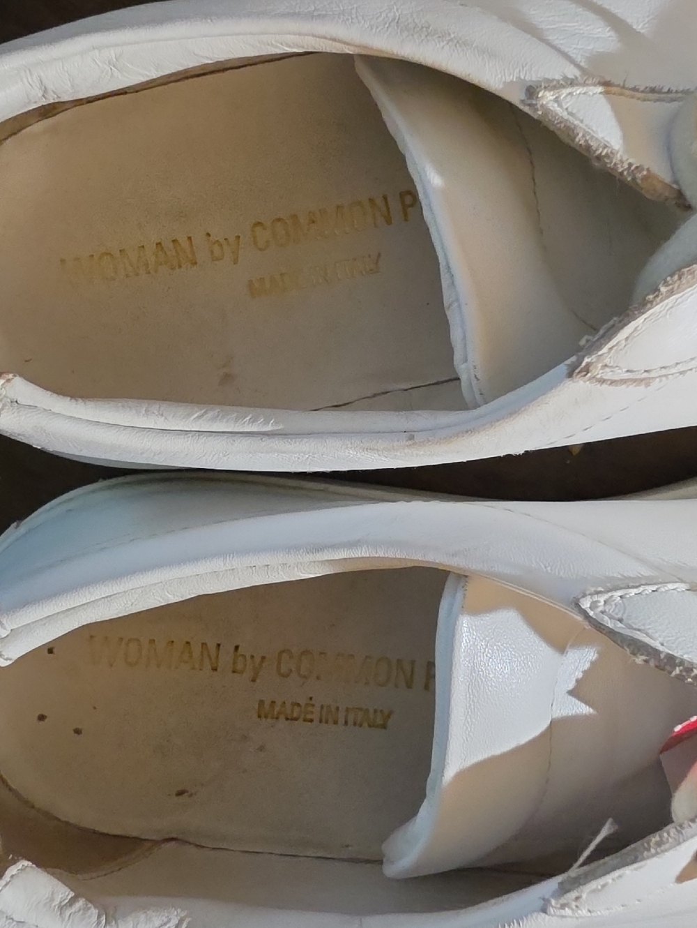Common Projects White Leather Slip-On Flats